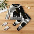 thumbnail image 2 of Gerichy Toddler Baby Boy Clothes Fall Winter Outfit, Toddler Boys Girls Winter Long Sleeve Elephant Print Blouse Tops Striped Pants 2PCS Outfits Clothes Set, 2 of 4
