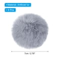thumbnail image 2 of Uxcell Faux Fur Pom Poms for Hats, Fluffy Soft Fur Poms Balls, Grey 6 pack, 2 of 6
