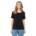 thumbnail image 3 of (2 pack) Turtle Bay New York Women's Short Sleeve Cotton Knit T-shirt in pintuck style, 3 of 9