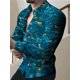 thumbnail image 1 of Camisa de manga larga con solapa y botones de alta calidad, luminosa, de lujo, para fiesta de graduación, ropa para hombre muy vendida, 1 of 6