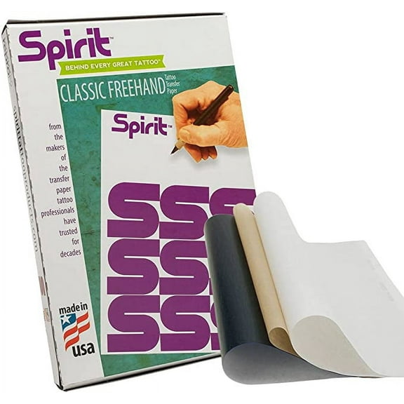 100 Sheets Spirit Stencil Paper for Freehand Tattoo Transfer Made in USA