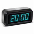 thumbnail image 1 of wonima02 Digital Alarm Clock Battery Operated with LED Display for Bedrooms, Long Battery Life, 3 Brightness Adjustable, 12/24 Hour, Snooze, Black Case with Blue Digits, 1 of 1