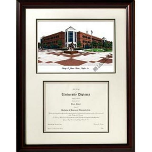 Campus Images VA997V George Mason University ''Scholar'' Lithograph and Diploma Frame