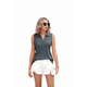 thumbnail image 2 of Blusas Sin Mangas para Mujer - Camisetas Sin Mangas Informales de Verano con Cuello en V, Camisas Holgadas de Cuello Liso, Gris XL, 2 of 10