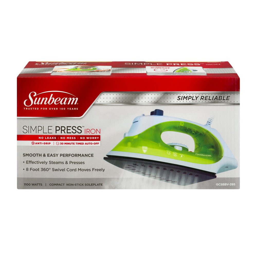 Sunbeam Simple Press Iron, 1.0 CT
