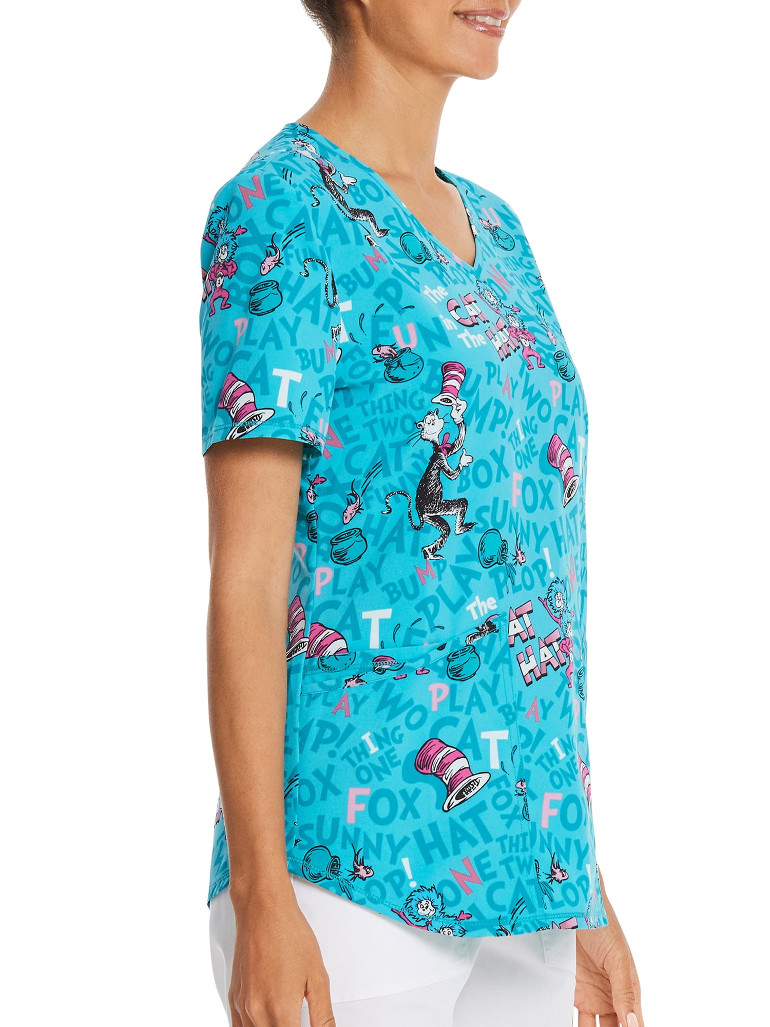 Dr seuss scrub store tops womens