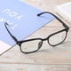 thumbnail image 5 of Gafas de lectura anti-rayos azules Gafas de lectura unisex con montura grande vintage Gafas con lentes transparentes+100 negro, 5 of 8