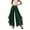 Green, variant on Women's High-Waisted Chiffon Palazzo Pants with Gold Trim - Tiered Ruffle Wide Leg Trousers, Flowy Boho Culottes for Summer Black XXL