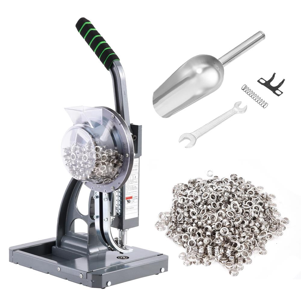 Hand Press Grommet Machine Grommets Eyelet Tool Heavy Duty Auto Refill Hand Press Punch Tool Industrial Eyelet Grommet Machine with 2000 Grommets Eyelets for Curtains rational
