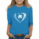 thumbnail image 1 of Blusas y camisas de manga larga y cuello redondo para niños con estampado del Día de San Patricio, manga 3/4/cuello redondo tres cuartos, parte inferior y superior para niños, parte superior de poliés, 1 of 4