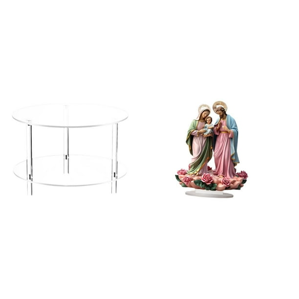 Mesa auxiliar redonda de acrílico,Mesa auxiliar redonda de acrílico,mesita de noche.,Mesa auxiliar redonda pequeña de acrílico transparente para bebidas,Letrero de mesa,Decoración de