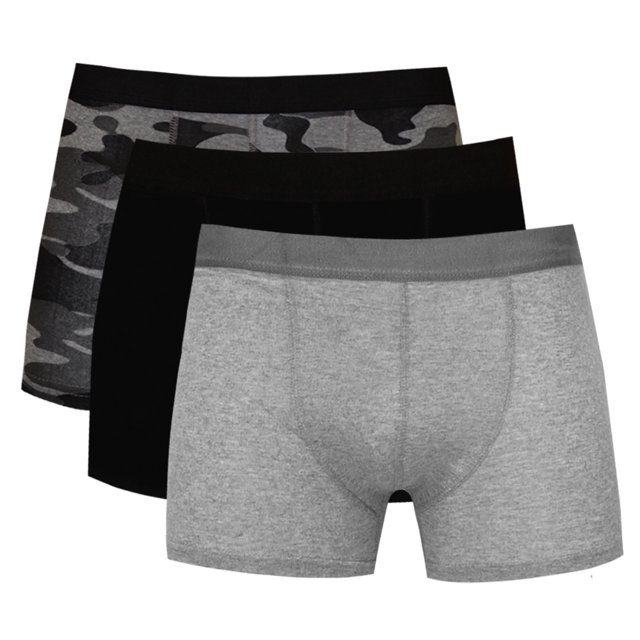 Simply Essentials - Calzoncillos de Algodones para Hombre - Packs de 3 (Negro)