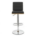 thumbnail image 4 of Home Square Aubrey Adjustable Faux Leather Bar Stool in Black - Set of 2, 4 of 8