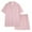 Pink2, variant on HAiming Pajamas Set for Women Short Sleeve Button down Shirts Shorts Sleepwear 2 Piece Outfits Casual Soft Homewear