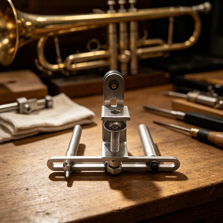 French Horn Trumpet Slide Maintenance Tool Metal Clamp Stand with Three ...