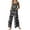 Black-B, variant on 2025 Womens Linen Bib Overalls Summer Floral Printed Patchwork Jumpsuits Casual Boho Romper Wide Harems Pant