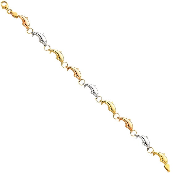 14K 3C Light Stampato Bracelet - 7.25"
