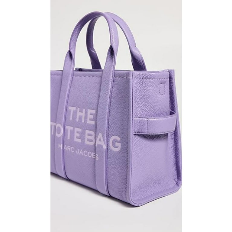 Marc Jacobs Womens The Leather Medium Tote Bag Lavender Marc Jacobs Womens The Leather Medium Tote Bag Lavender