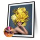 thumbnail image 2 of Flor mujer mosaico diamante pintura dibujo completo redondo taladro DIY arte artesanía Likrtyny Arte deco, 2 of 9