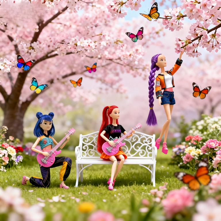 C rumi⭐︎ Kp+Op D* Hum+ter Action Figurine, 3-Piece Set with Zoey, Mira, and