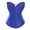 Blue, variant on Kiplyki Clothes Women Casual Eyelet Lace-up Print Fishbone Court Vintage Corset Straps Tank Top