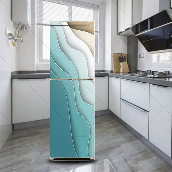 Modern Floral Refrigerator Sticker Decorative Sticker Simple Decorative Painting Door Film DIY Water