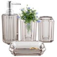 thumbnail image 3 of Dznils 4 Piece Acrylic Bathroom Accessories Set, Bathroom Decor Set, Gray, 3 of 11