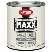 Krylon COVERMAXX Spray Paint, Gloss Ivory, 1 Quart