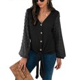 thumbnail image 2 of Suéter de punto para mujer NikouMX cuello en V S M L XL, 2 of 8