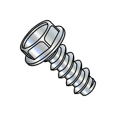 

12-14X3/8 Unslotted Indented Hex washer Self Tapping Screw Type B Full Thread Zinc (Pack Qty 6 000) BC-1206BW