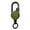 Army Green, variant on Callipe Retractable Keychain with Compass Steel Wire Carabiner Badge Reel Holder Clip Key Ring Heavy Duty Outdoor Camping Climbing Anti-lost Buckle