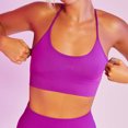 thumbnail image 2 of Ropa superior de Yoga sin costuras para mujer, ropa deportiva para Fitness, ropa interior para correr, almohadillas para el pecho Pompotops  lopia987875, 2 of 5