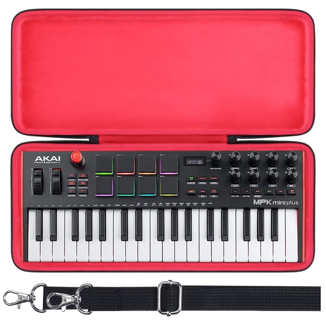 Funda de viaje CO2crea Hard para Akai MPK Mini Plus MIDI de 37 teclas