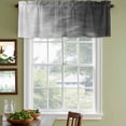 thumbnail image 3 of Black Grey Ombre Curtain Valances for Windows, Kitchen Valance Window Treatments Panel 2 Pack, Coastal Beach Modern Abstract Art Rod Pocket Short Curtains for Bathroom Bedroom 42 x 12 Inch, 3 of 8