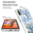 thumbnail image 2 of Samsung Galaxy A11 Case, Rosebono Hybrid Bling Glitter Sparkle Epoxy Graphic Marble Colorful Silicone Skin Cover Armor Case for Samsung Galaxy A11 (Blue), 2 of 5