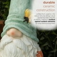 thumbnail image 4 of Alpine Corporation Gnome with Turquoise Hat Reading Book Decor, 4 of 13