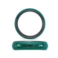 thumbnail image 3 of Ladies Black Titanium 6mm Teal Pattern Band Ring, 3 of 4
