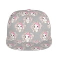 thumbnail image 2 of Daiia Beautiful Rabbit1 print Flat Bill Hats Flat Brim Trucker Cap Baseball Cap Adjustable Classic Low Profile Hat Unconstructed Plain Cap, 2 of 9