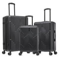 thumbnail image 4 of InUSA DRIP 3-Piece Hardside Luggage Sets with Spinner Wheels, Handle and Trolley, (20"/24"/28"), Black, 4 of 11