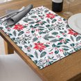 thumbnail image 2 of Set De Table En Coton (Gui Et Poinsettia) - Lot De 12, 2 of 4
