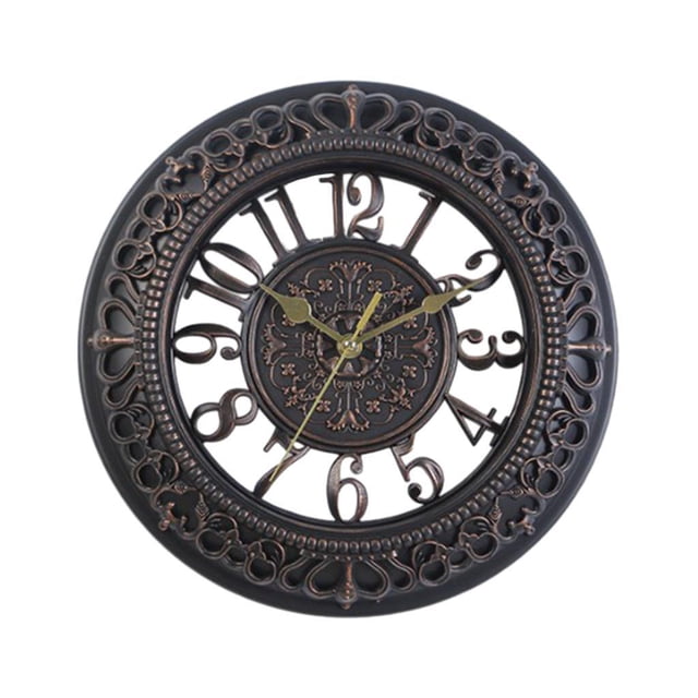 Reloj de pared moderno de 12 pulgadas, silencioso, sin tictac, funciona con pilas, decorativo, de cuarzo. Negro