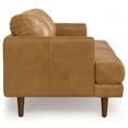 thumbnail image 6 of Livingston 76 inch Wide Mid-Century Modern Sofa in Sienna Top Grain Genuine Leather, 6 of 12