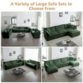 thumbnail image 7 of Deep Seat Sectional Sofa,Comfy Cloud Couch Loveseat, Modern Chenille Love Seat Upholstered Modular Couch Sleeper for Living Room,Apartment,Studio,Office,Green, 7 of 7
