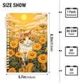thumbnail image 3 of Cat Sunflowers Clouds Leaves Ring Binder Notebook Journey Note Diary College Ruled Spiral Notebook Study Loose Leaf Paper A5 60 Pages, 3 of 8