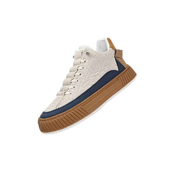 2023 zapatillas de deporte para hombre, zapatillas para correr, zapatos informales, suela gruesa, tenis bordados Marrón Yuyangstore Zapatillas de deporte de los hombres