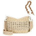 thumbnail image 1 of Bolso bandolera Herald pequeño hecho a mano con bolsillo de paja para mujer, 1 of 8