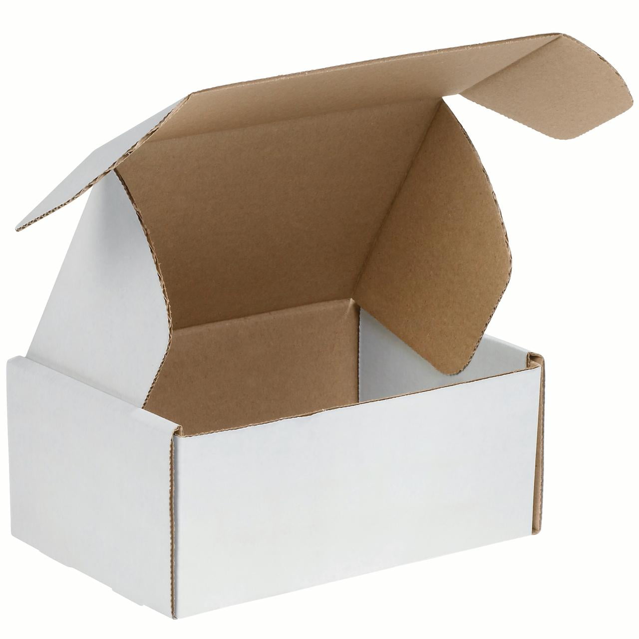 50 9 x 4 x 2 White Corrugated Mailers Die Cut Tuck Flap Boxes Free Shipping