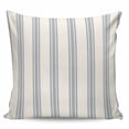 thumbnail image 2 of Blue Striped Throw Pillow Covers, Soft Pillowcases with Invisible Zipper, Modern Stripes Farmhouse Decorative Square Pillow Cushion Covers for Living Room Couch Sofa Bed 24x24 Inches, 2 of 8