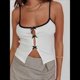 thumbnail image 4 of Top Corto con Tirantes Finos y Espalda Descubierta para Mujer, con Lazo en la Parte Delantera, para Salir de Verano XL, 4 of 8