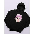 thumbnail image 3 of Anime Girl Quiet Sign Hoodie Women -Image by Shutterstock, Female Large, 3 of 4